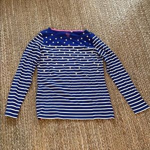 Boden striped sparkle dot tee
